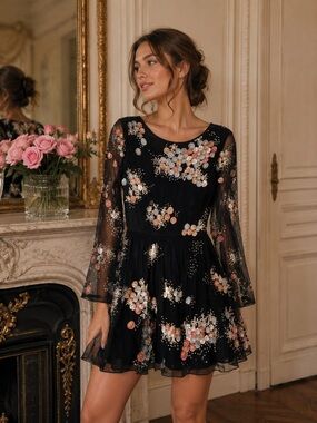 asos black beaded dress ASOS DESIGN embellished beaded mini dress in black and gold